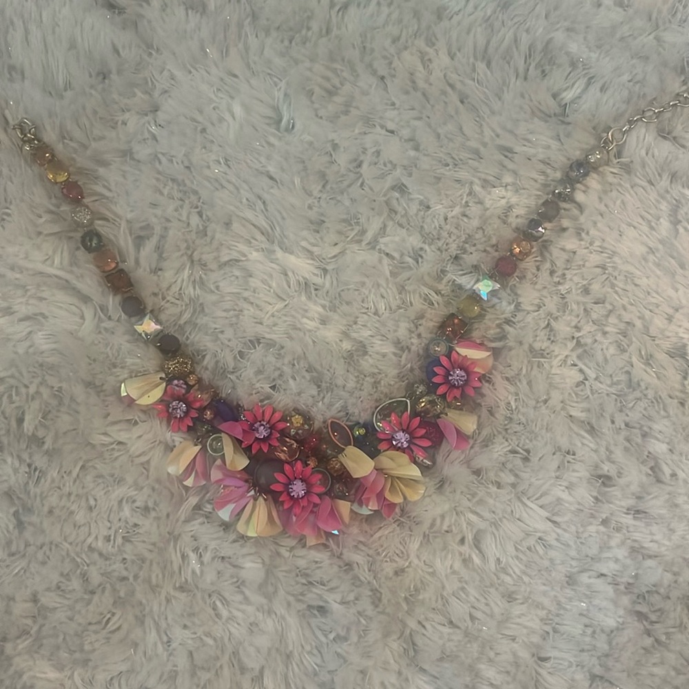 JCrew Flower Gem/Jewel Necklace